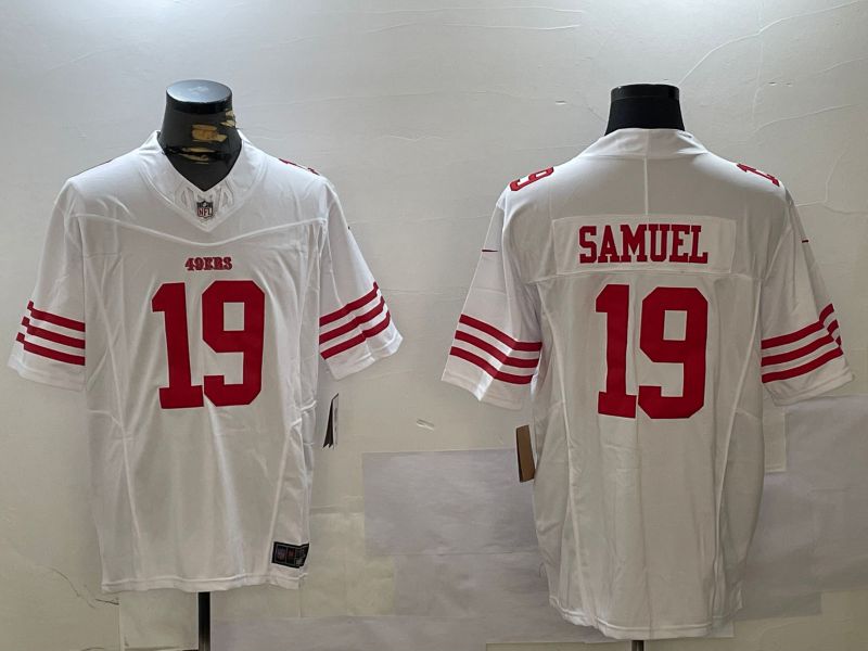 Men San Francisco 49ers 19 Samuel White three generations 2024 Nike Limited NFL Jersey style 6